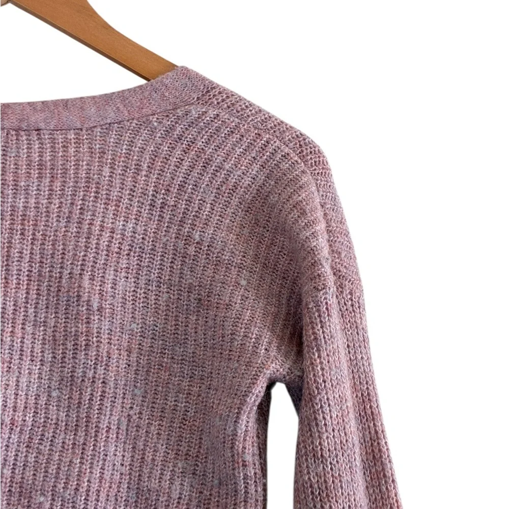 Old Navy | Pink knit wool blend cropped button front chunky cardigan